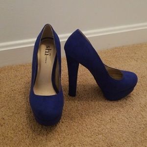 Royal Blue Platform Heels
